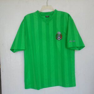 Pro Edge Mexico Soccer Jersey Mens Size L Green Stripes